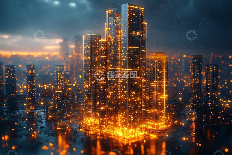 高清大图下载【趣麦麦图】黄色发光颗粒楼层3