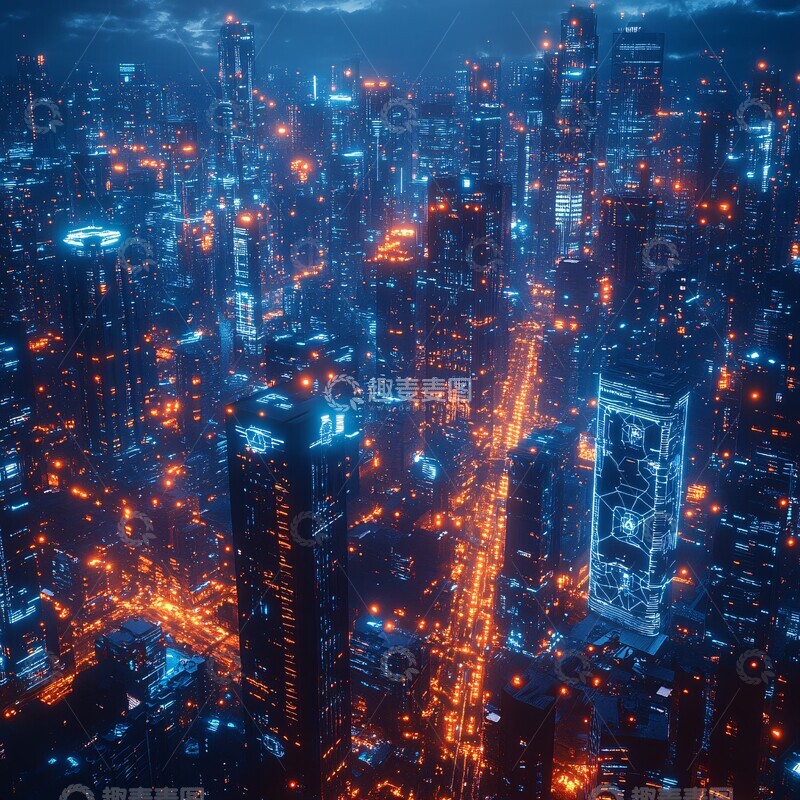 高清大图下载【趣麦麦图】未来科技都市1