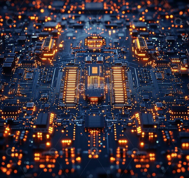 高清大图下载【趣麦麦图】电路板抽象城市1