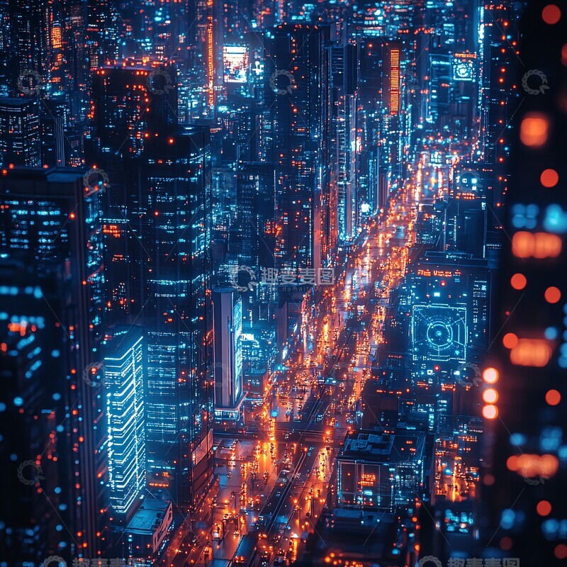 高清大图下载【趣麦麦图】未来科技都市2