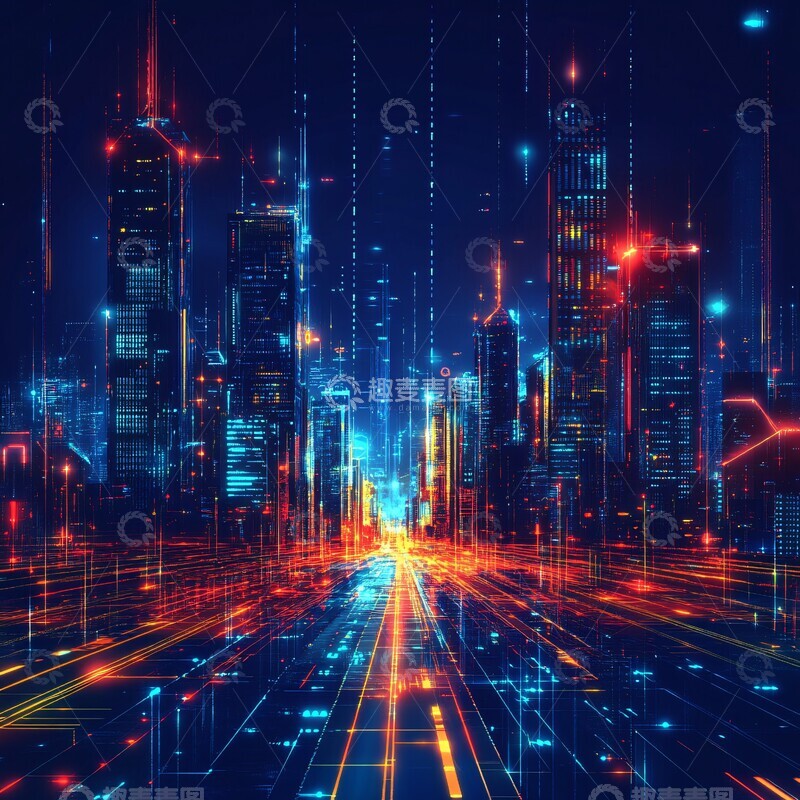 高清大图下载【趣麦麦图】数字未来城市景观3