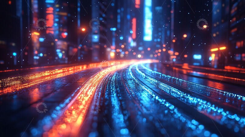 高清大图下载【趣麦麦图】未来科技光网传输3