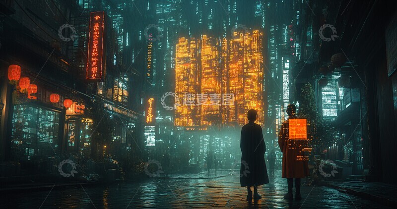 高清大图下载【趣麦麦图】人工智能区块链