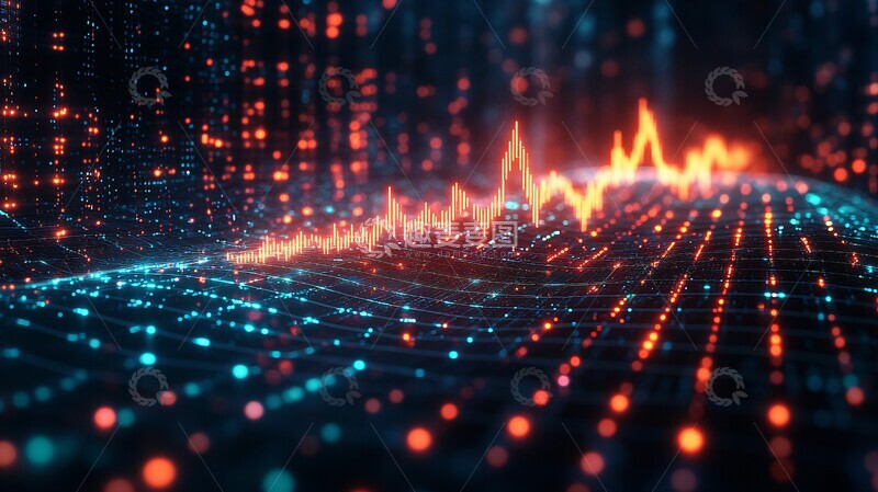 高清大图下载【趣麦麦图】数据货币趋势图3