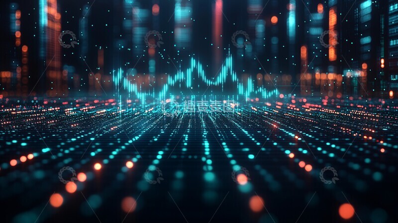 高清大图下载【趣麦麦图】数据货币趋势图2