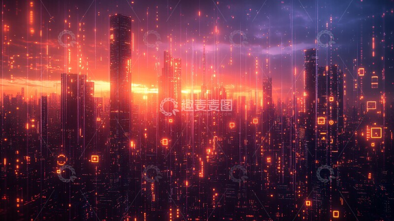 高清大图下载【趣麦麦图】未来城市照明3