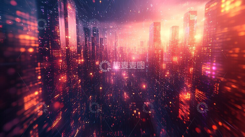 高清大图下载【趣麦麦图】未来城市照明2