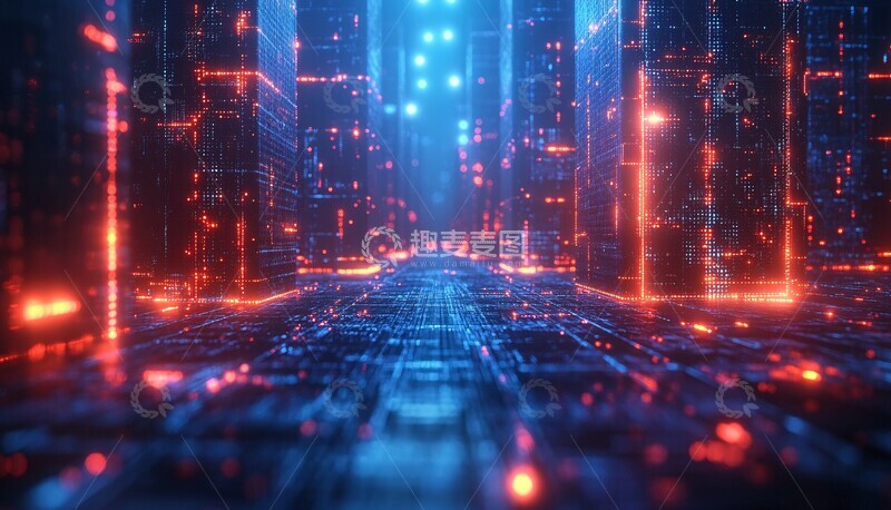 高清大图下载【趣麦麦图】区块链数字网络3