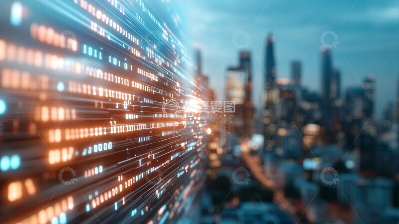 高清大图下载【趣麦麦图】数据流中的城市3