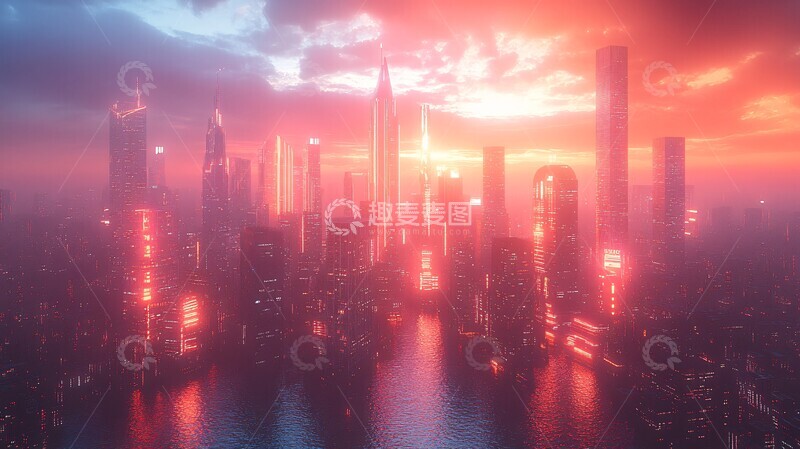 高清大图下载【趣麦麦图】未来城市天际线12
