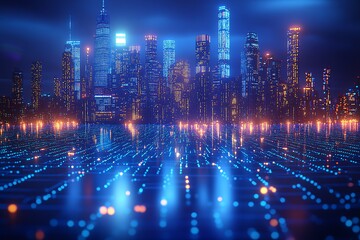 城市之夜线条图3