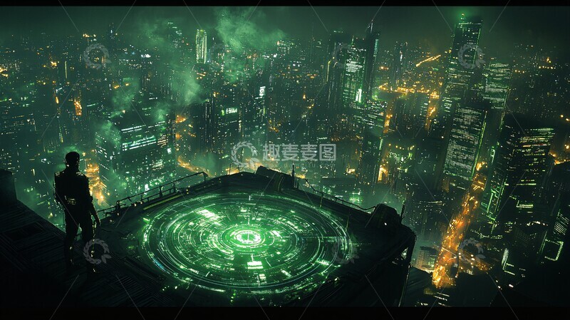 高清大图下载【趣麦麦图】未来城市夜景104