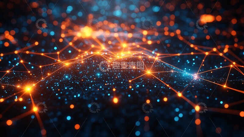 高清大图下载【趣麦麦图】网络连接数字背景3