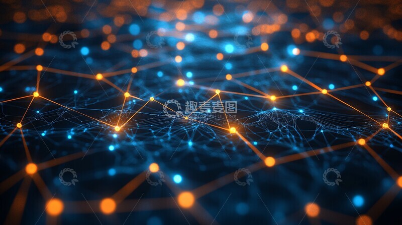 高清大图下载【趣麦麦图】网络连接数字背景2