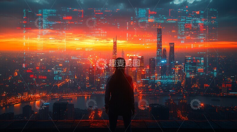 高清大图下载【趣麦麦图】数字城市未来图景3