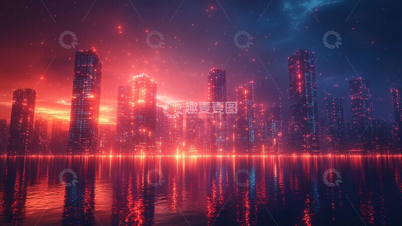 高清大图下载【趣麦麦图】量子能源未来都市3