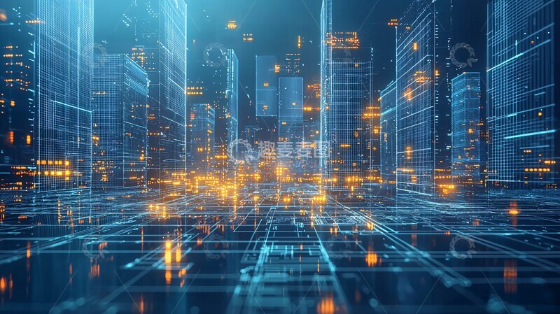 高清大图下载【趣麦麦图】数字建筑蓝图