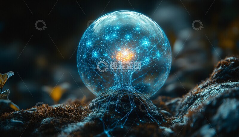 高清大图下载【趣麦麦图】数字节点覆盖地球1