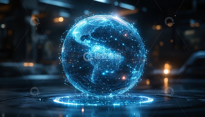 高清大图下载【趣麦麦图】数字节点覆盖地球3