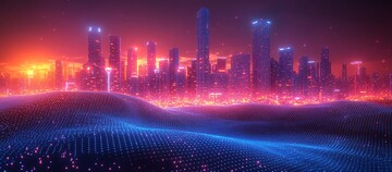 城市天际线城市天际线灯光