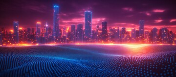 城市天际线城市天际线灯光2