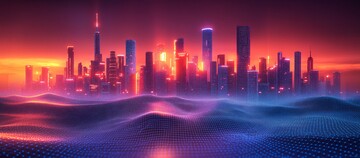 城市天际线城市天际线灯光3