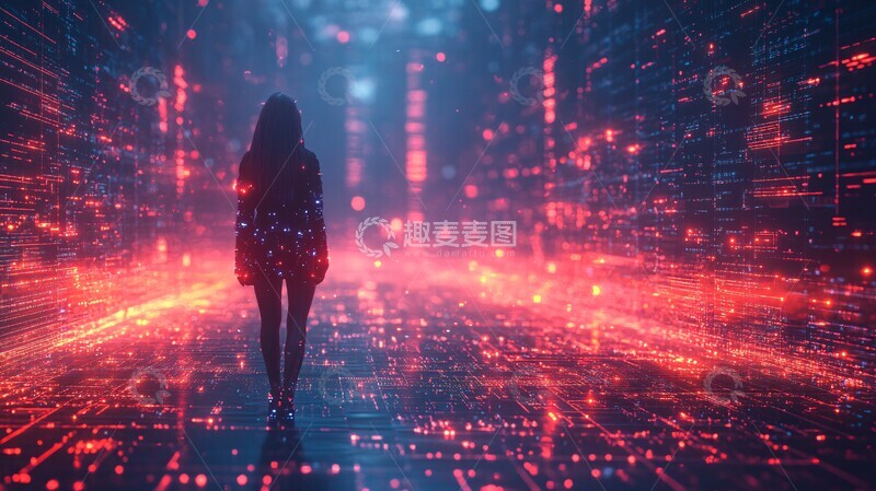 高清大图下载【趣麦麦图】未来课堂科技背景2