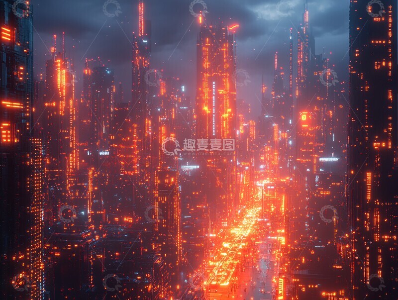 高清大图下载【趣麦麦图】人工智慧都市3