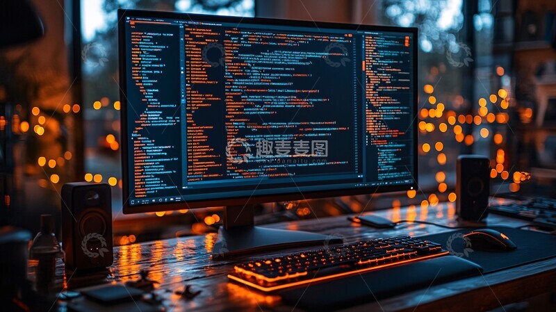 高清大图下载【趣麦麦图】电脑显示代码背景2