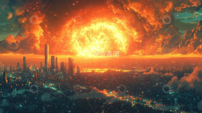 高清大图下载【趣麦麦图】技术爆炸城市2