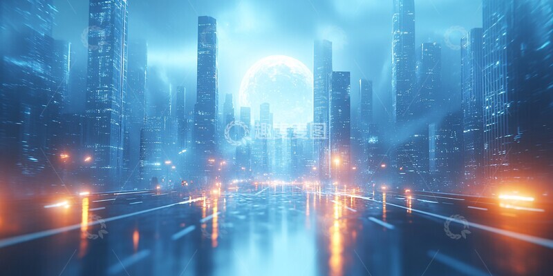 高清大图下载【趣麦麦图】未来城市街景7