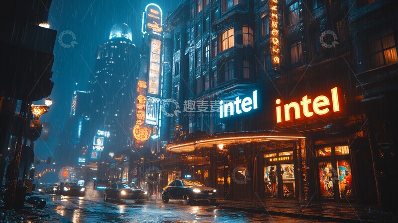 高清大图下载【趣麦麦图】蓝色夜城英特尔3