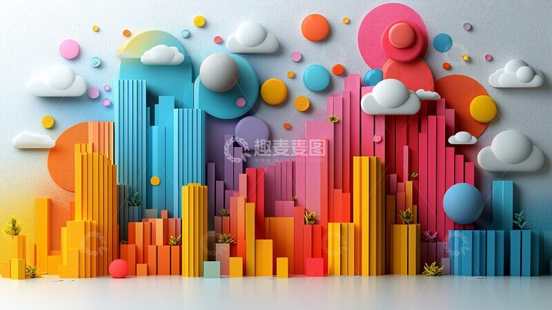 高清大图下载【趣麦麦图】广告彩色展示1