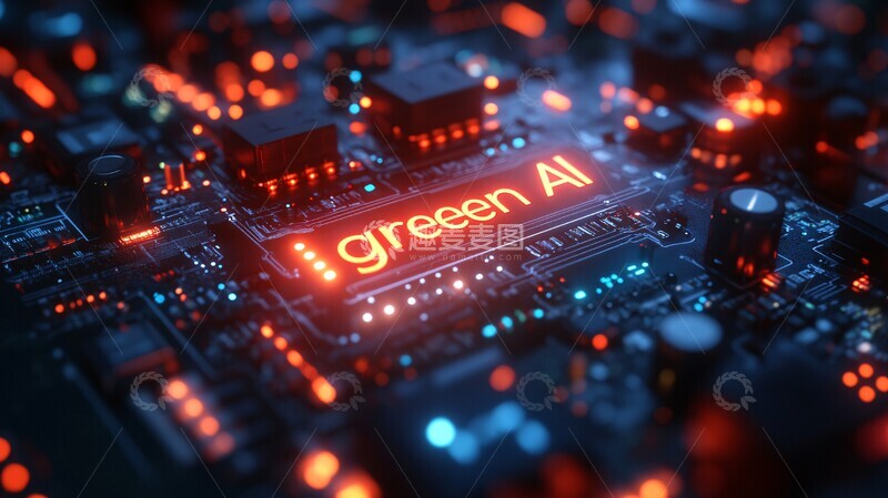 高清大图下载【趣麦麦图】绿色人工智能2