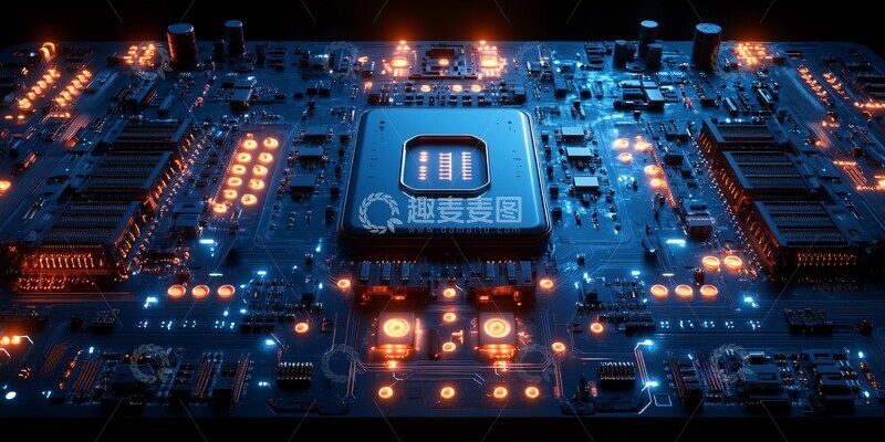 高清大图下载【趣麦麦图】虚拟芯片蓝光3