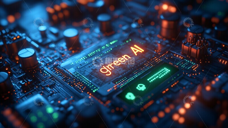 高清大图下载【趣麦麦图】绿色人工智能3