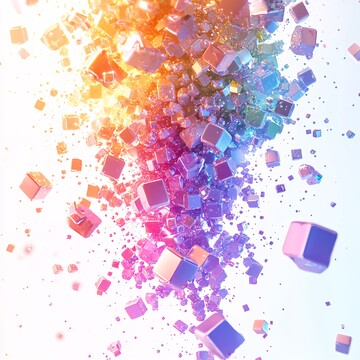 彩色立方体爆炸2