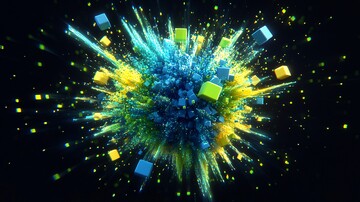 爆炸立方体爆炸立方体蓝色2