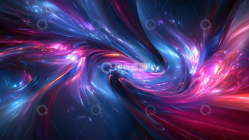 高清大图下载【趣麦麦图】彩色波纹光线路径2