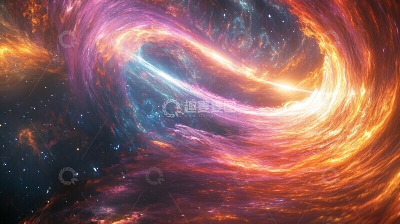 高清大图下载【趣麦麦图】时空弯曲光线流动2