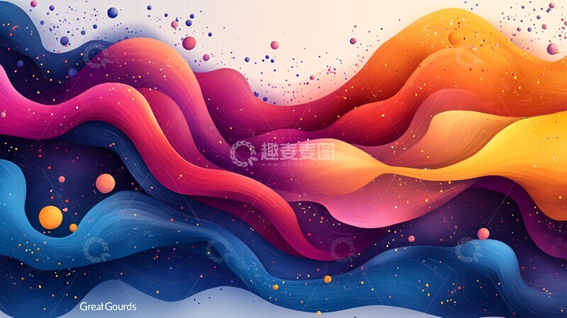 高清大图下载【趣麦麦图】波纹抽象设计2