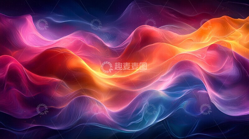 高清大图下载【趣麦麦图】流动色彩波浪3