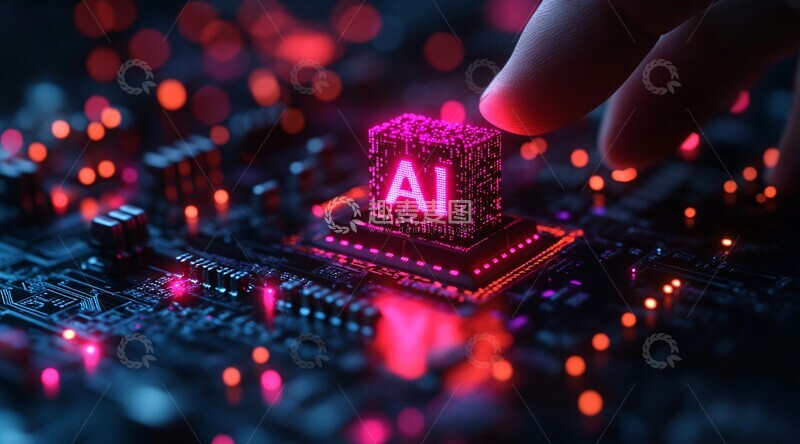 高清大图下载【趣麦麦图】芯片与发光标志3