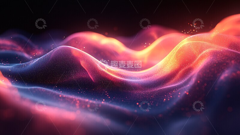 高清大图下载【趣麦麦图】声波流动线声波流动颜色3