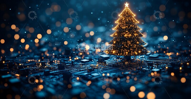 高清大图下载【趣麦麦图】自动化圣诞树装饰2