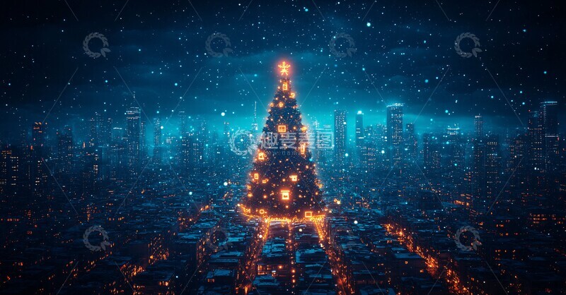 高清大图下载【趣麦麦图】自动化圣诞树装饰1