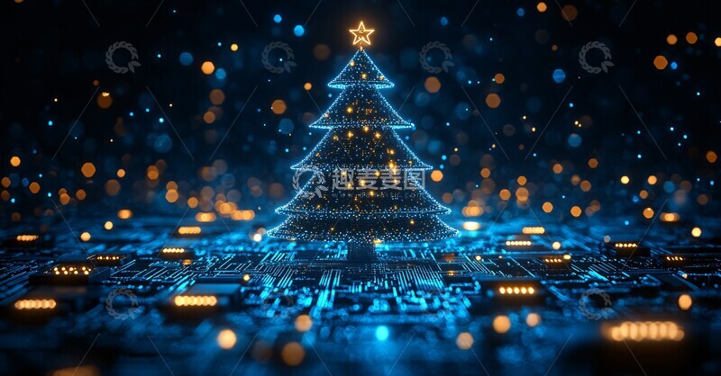 高清大图下载【趣麦麦图】自动化圣诞树装饰3