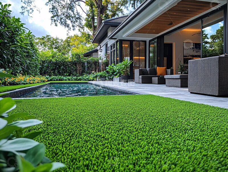 高清大图下载【趣麦麦图】人工草坪住宅后院3