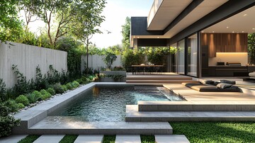 现代泳池露台设计2