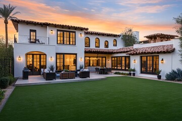 西班牙风格住宅前视图2